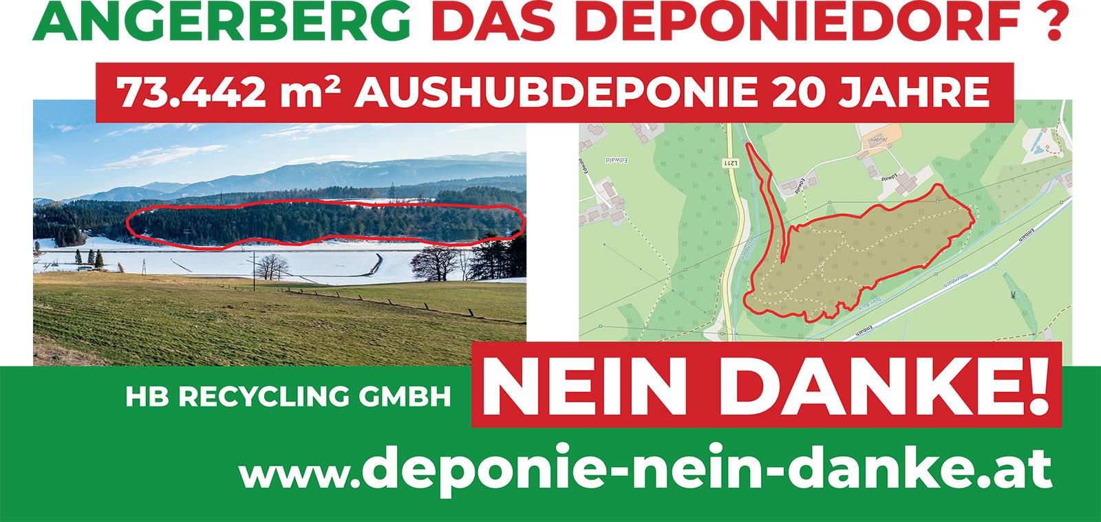 Nein Danke zur Aushubdeponie in Angerberg